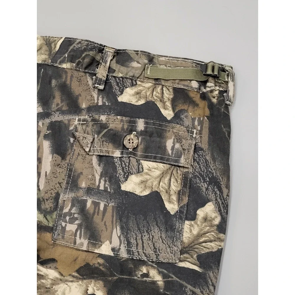 Vintage Mossy Oak Pants Men's 3XL Breakup Camo Hunting Adjustable Waist USA